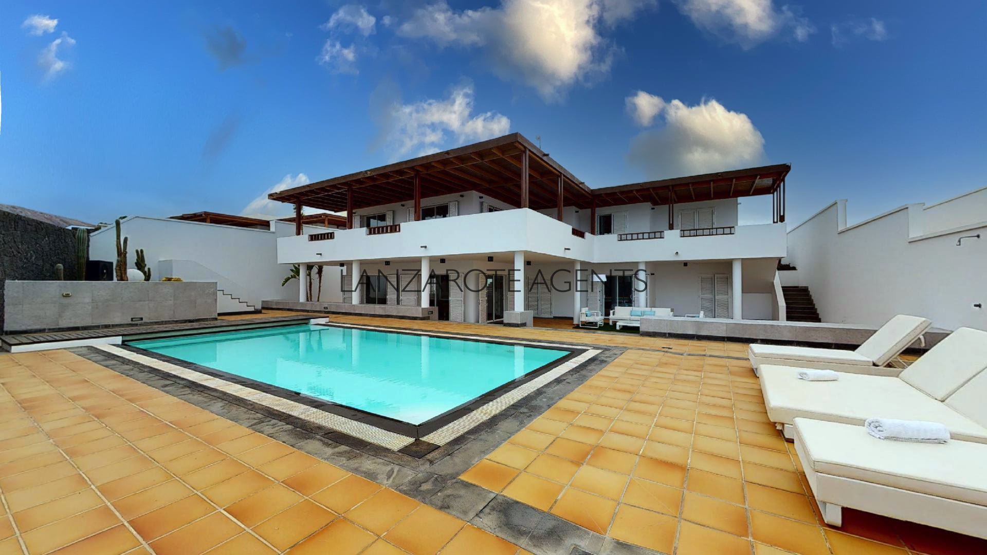 Luxury Detached 4 Bedroom Villa for sale in Lanzarote in Puerto Calero with Sea Views and Top Quality Fittings and Furnishings, All Recently Refurbished