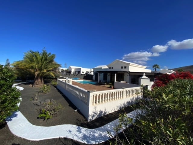 Fabulous Detached Villa for sale in Lanzarote in the Lighthouse Area With Private Pool and a Large Plot with Mature Garden