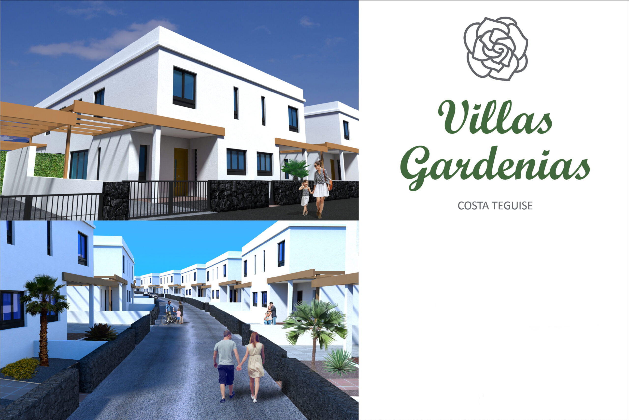 Fantastic Opportunity To Buy A Semi Detached Villa for sale In Lanzarote, Costa Teguise On Plan With The Most Modern Specifications In A Quiet Residential Area.