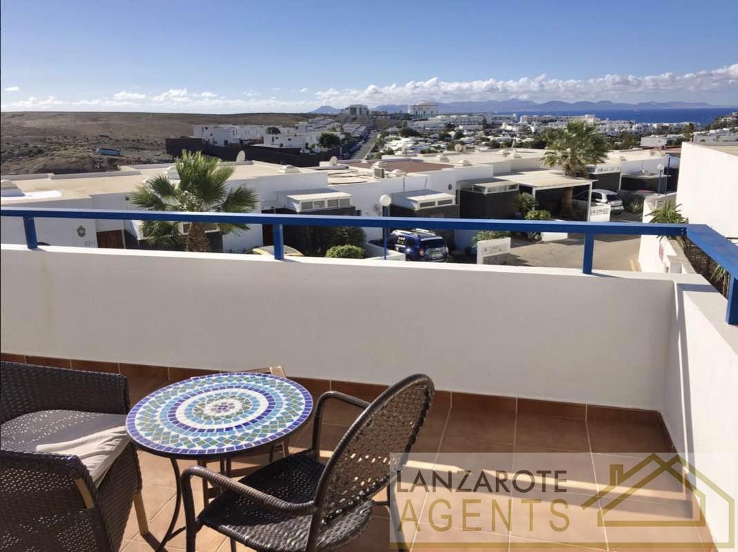 Terraced 3 Bedroom Villa in Lanzarote with Sea and Mountain Views in Las Coloradas of Playa Blanca