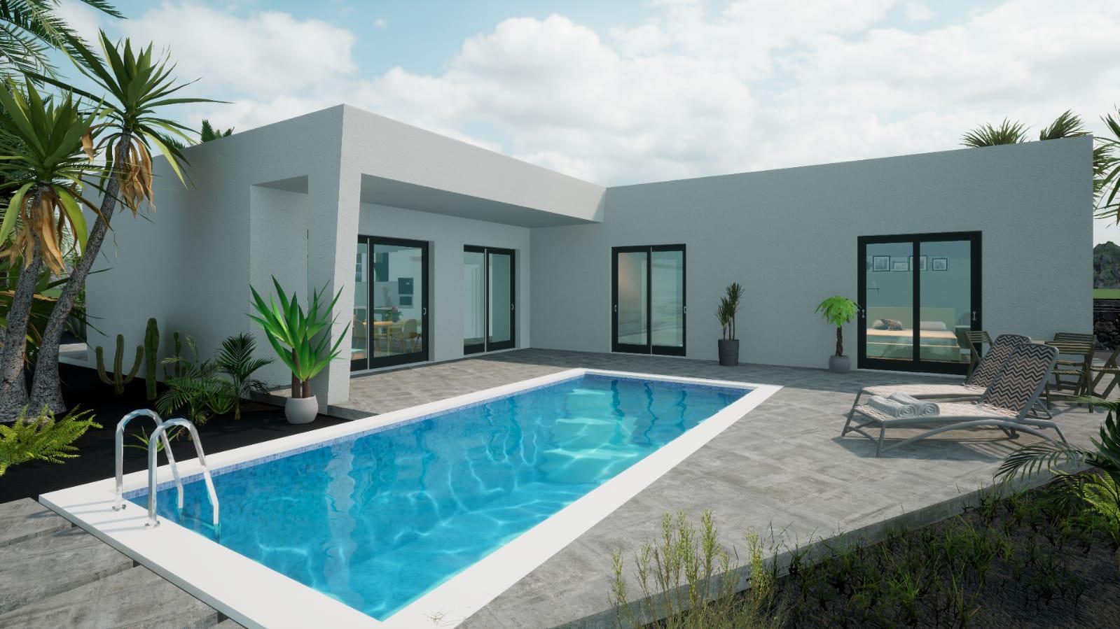 Unique Modern Minimalistic 3 Bedroom Detached Villa in Las Breñas With Private Pool and Stunning Views.