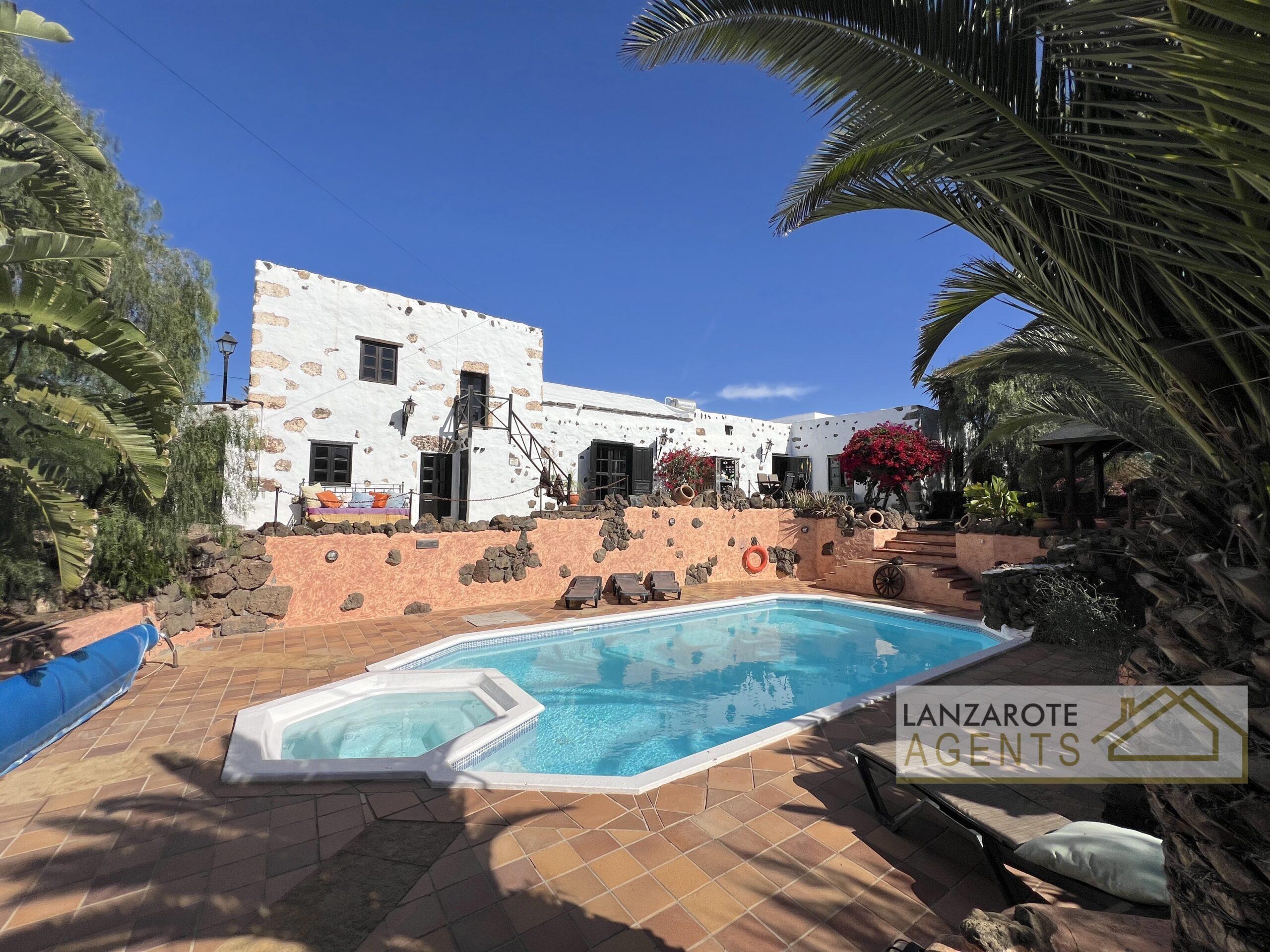Traditional Canarian 5 Bedroom Old Finca with Large Pool, Mature Garden in a Central Location