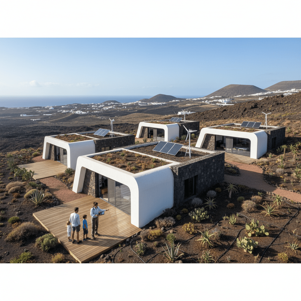 Bioclimatic design of a sustainable home in Lanzarote taking advantage of the sun and wind