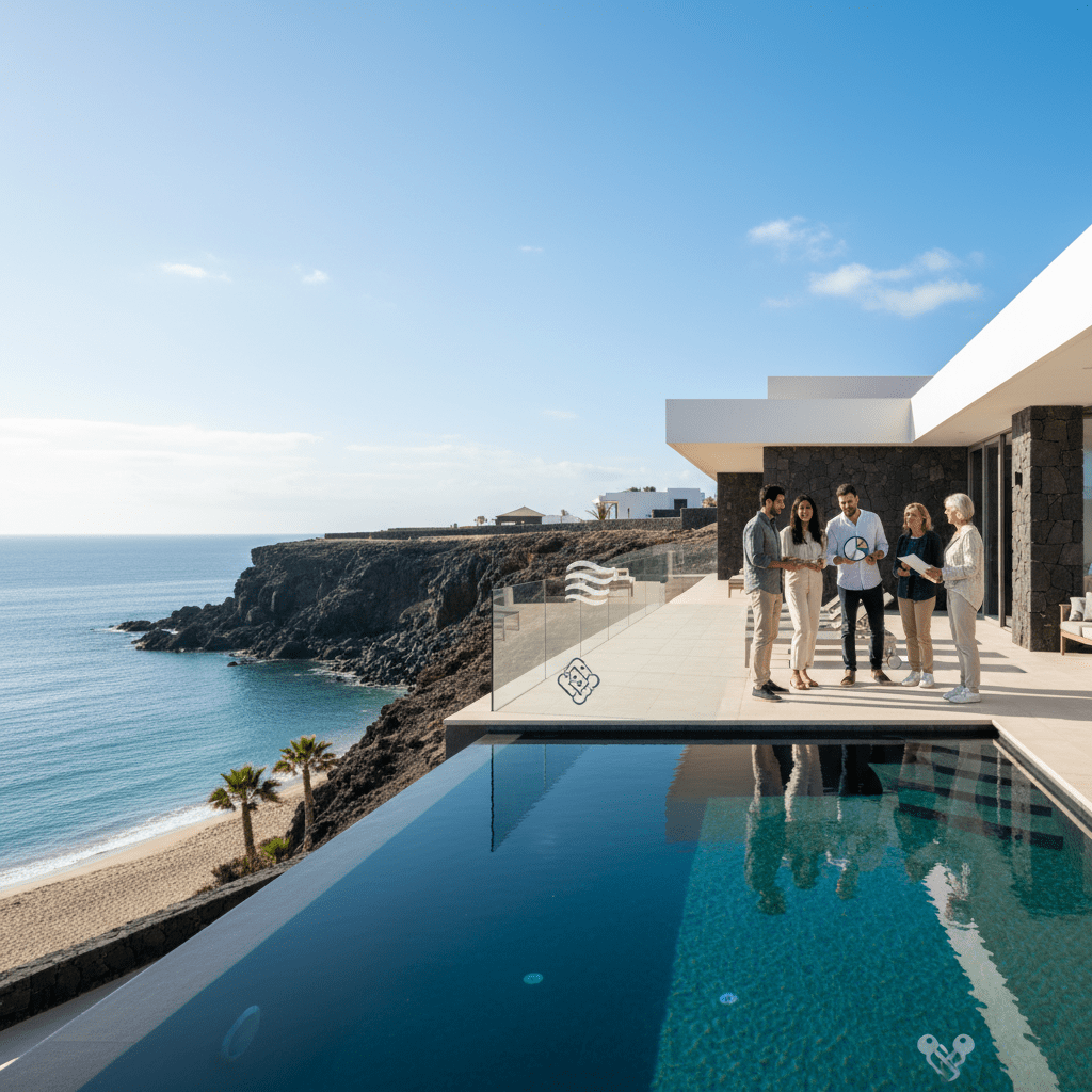 Luxury villa in Lanzarote with sea views, representing fractional ownership